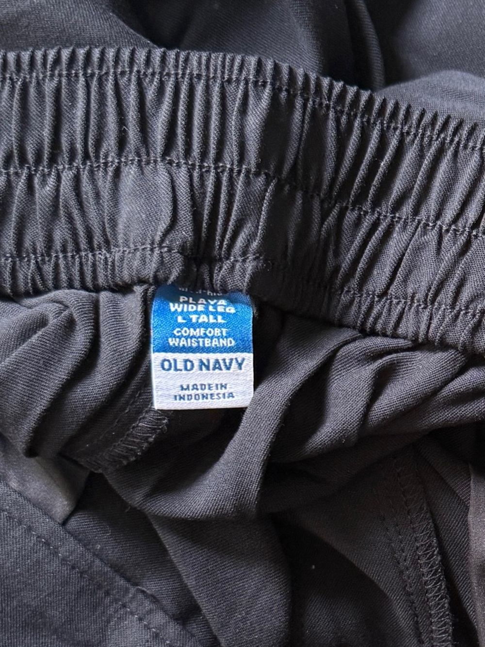 LT Old Navy High Waisted Playa Wide Leg Pants Black Large Tall - Picture 10 of 11